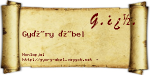 Győry Ábel névjegykártya